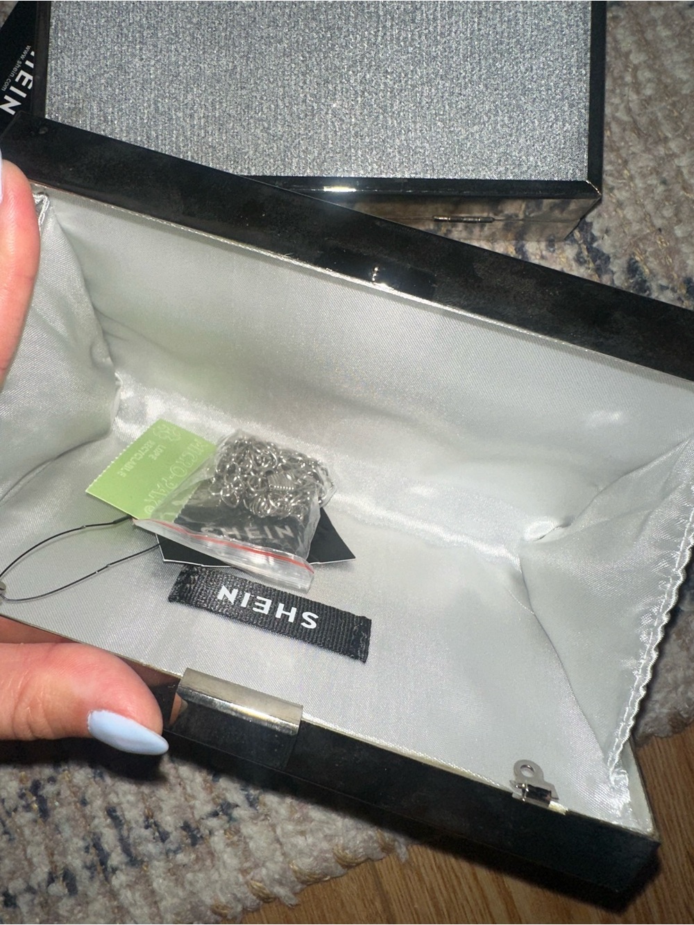 SHEIN Silver Crystal Rhinestone Rectangular Clutch bundle - Picture 4 of 4